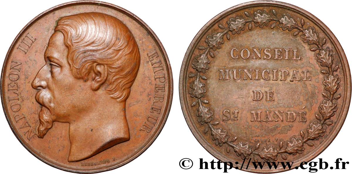 SECOND EMPIRE Médaille, Conseil municipal XF