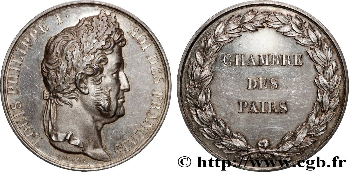 LOUIS-PHILIPPE Ier Médaille, Chambre des Pairs TTB+