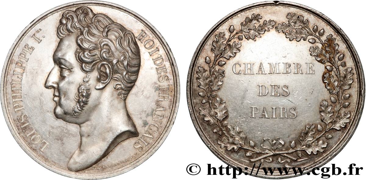 LOUIS-PHILIPPE Ier Médaille, Chambre des Pairs TTB+