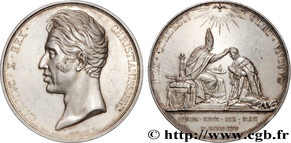 CARLOS X Médaille, Sacre de Charles X MBC+