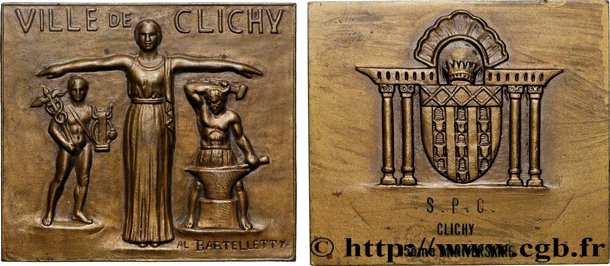 QUINTA REPUBBLICA FRANCESE Plaquette, Clichy q.SPL