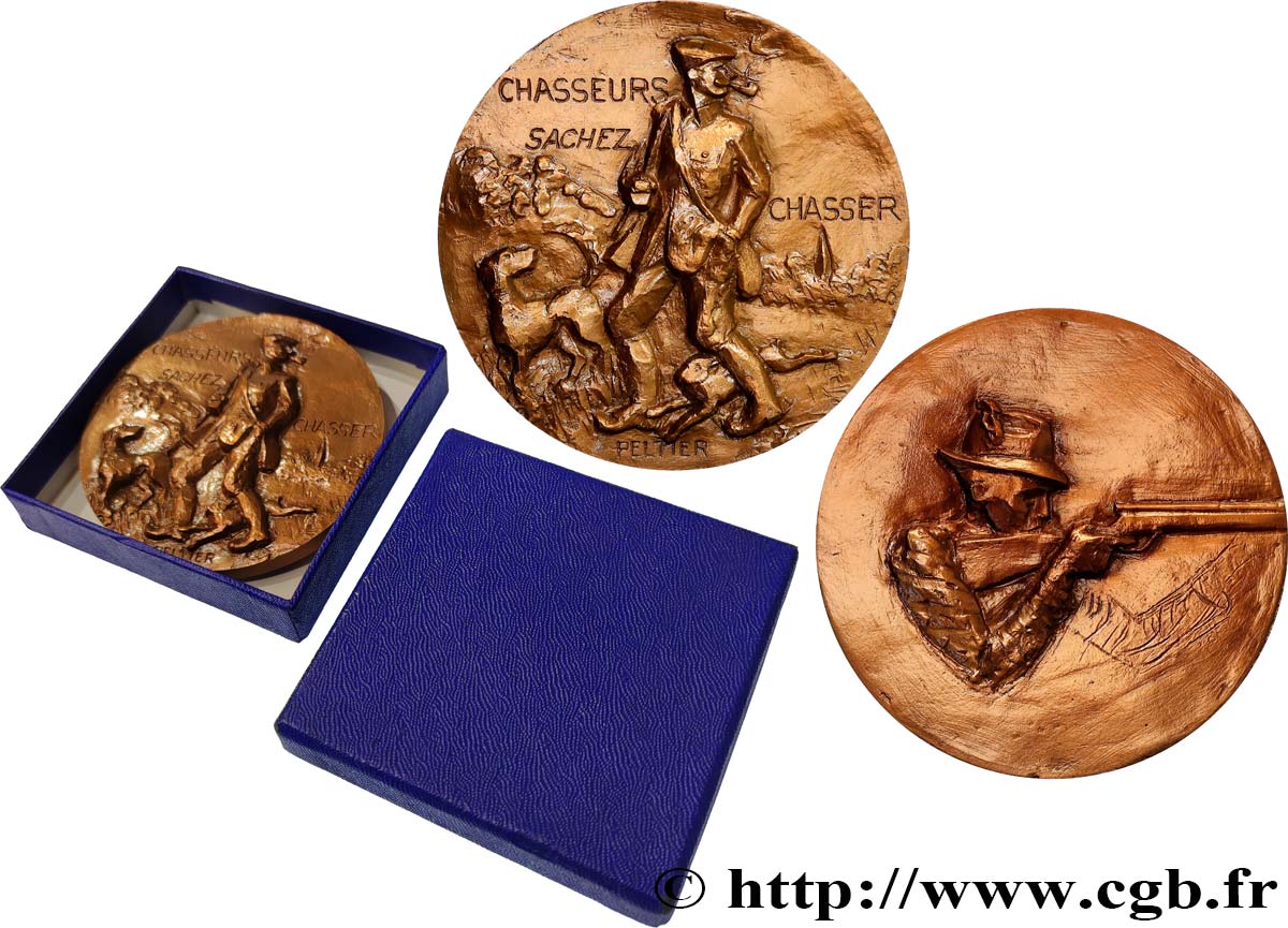 QUINTA REPUBLICA FRANCESA Médaille, Chasseurs sachez chasser EBC+