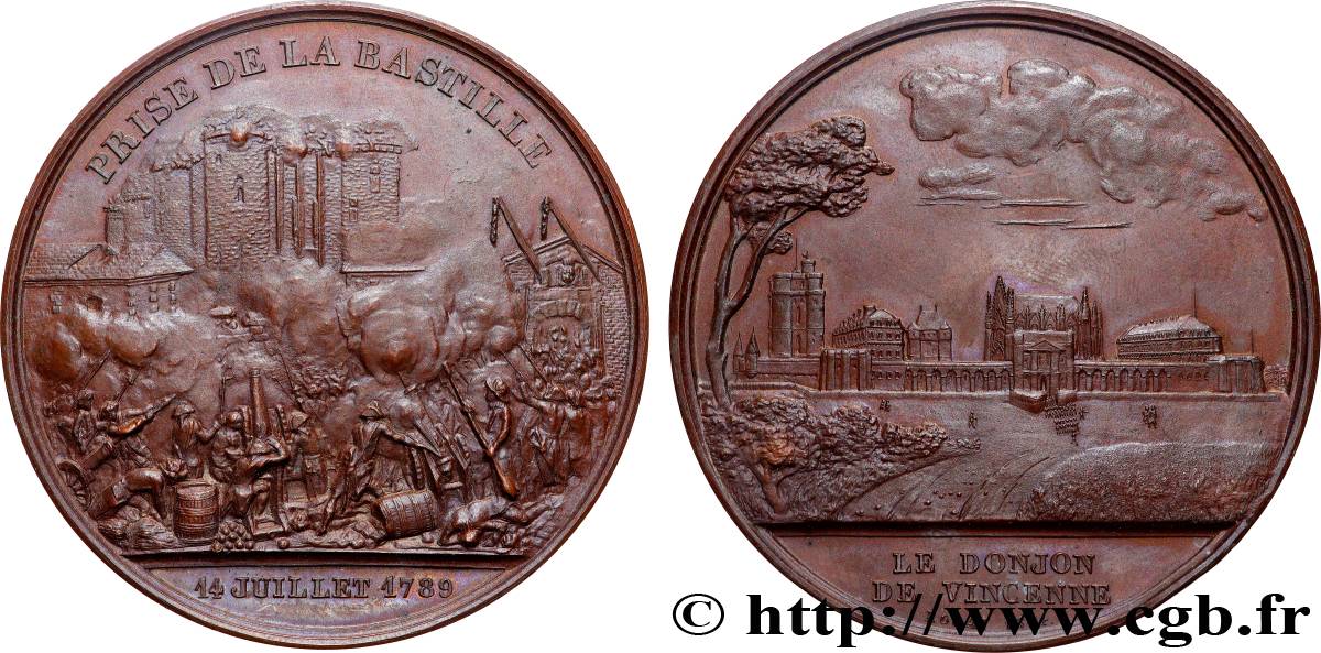 LOUIS-PHILIPPE Ier Médaille pour la prise de la Bastille et du château de Vincennes SUP