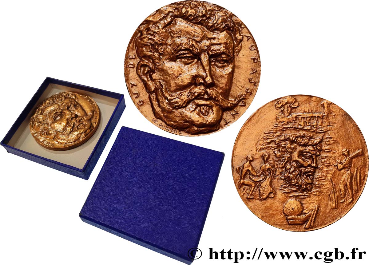 LITERATURE : WRITERS - POETS Médaille, Guy de Maupassant MS