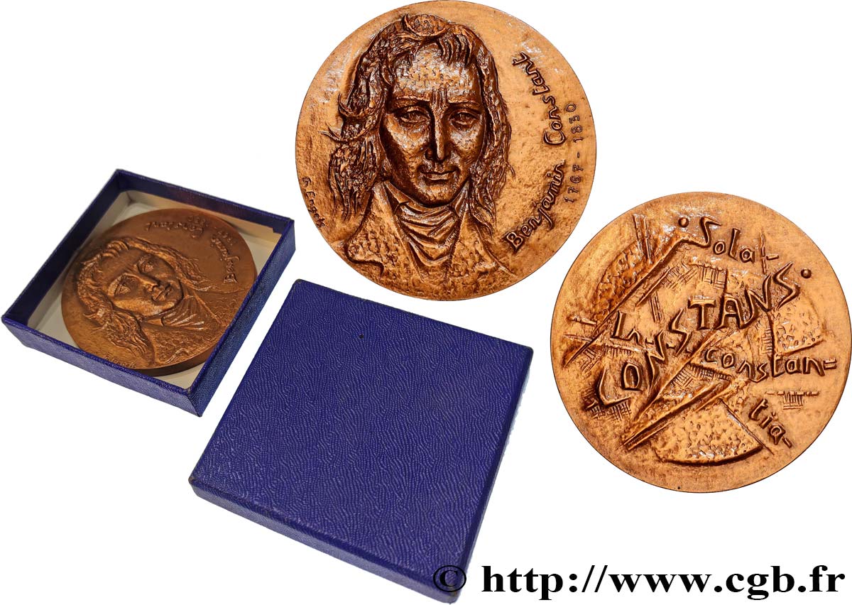 LITTÉRATURE : ÉCRIVAINS/ÉCRIVAINES - POÈTES Médaille, Benjamin Constant SUP+