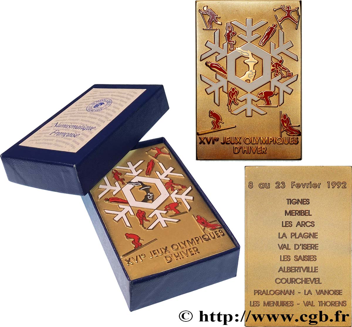 CINQUIÈME RÉPUBLIQUE Plaquette, XVIe Jeux Olympiques d’Hiver SUP