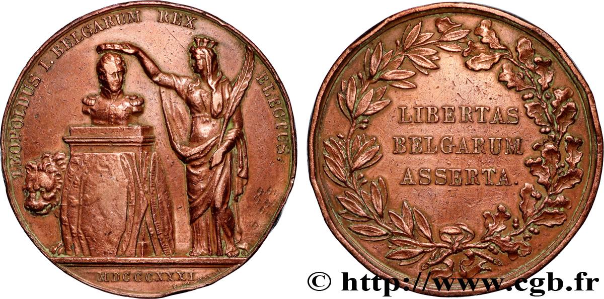 BELGIQUE - ROYAUME DE BELGIQUE - LÉOPOLD Ier Médaille, Élection du roi TB+