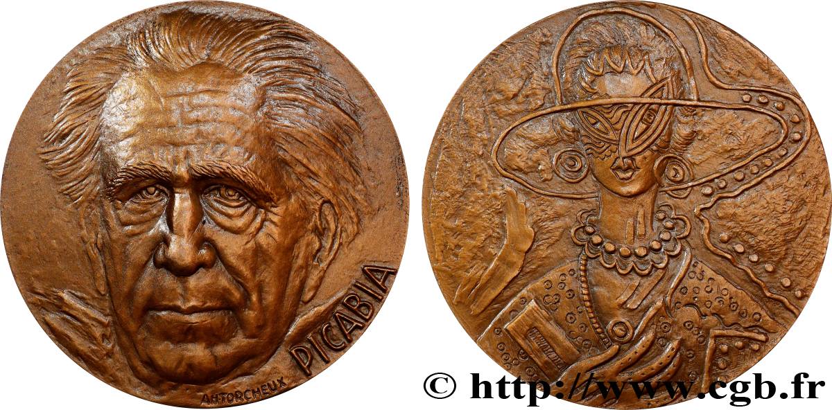 ARTISTES : GRAVEURS, PEINTRES, SCULPTEURS Médaille, Francis Picabia SPL+