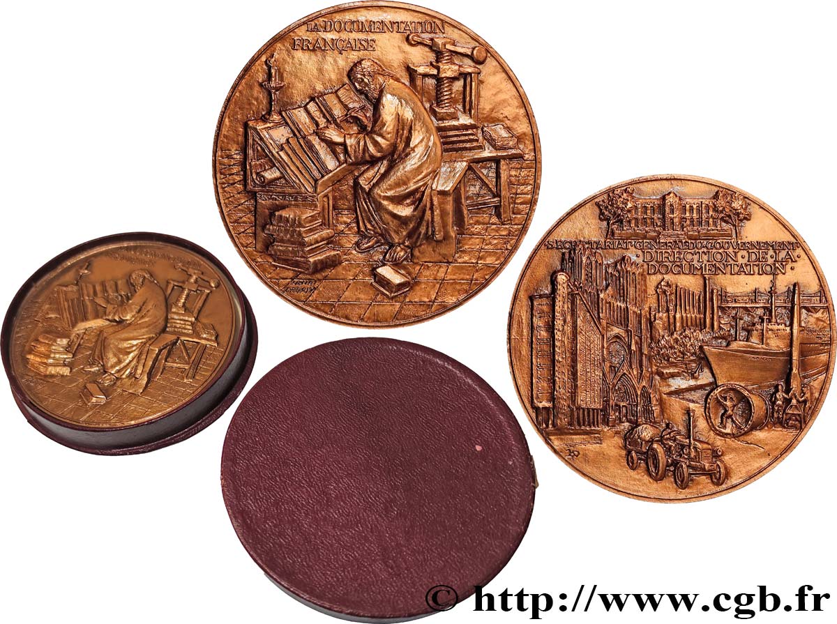 QUINTA REPUBBLICA FRANCESE Médaille, La Documentation Française SPL+
