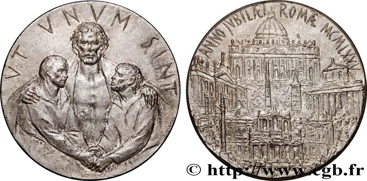 VATICAN AND PAPAL STATES Médaille du Jubilé pour l’Année Sainte 1975 AU