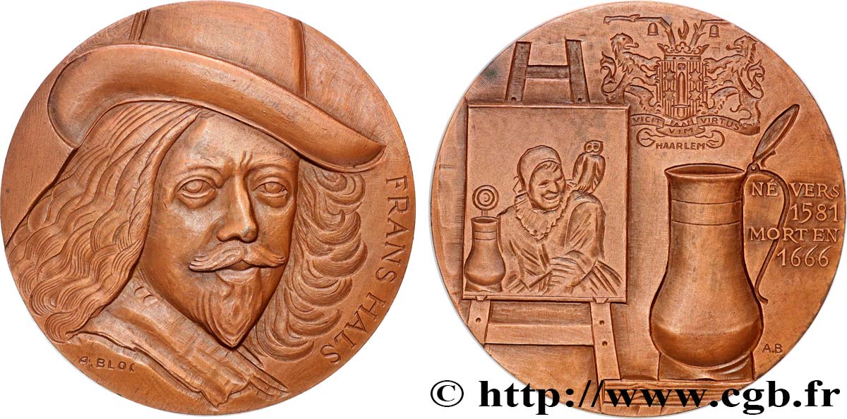 ARTISTES : GRAVEURS, PEINTRES, SCULPTEURS Médaille, Frans Hals EBC