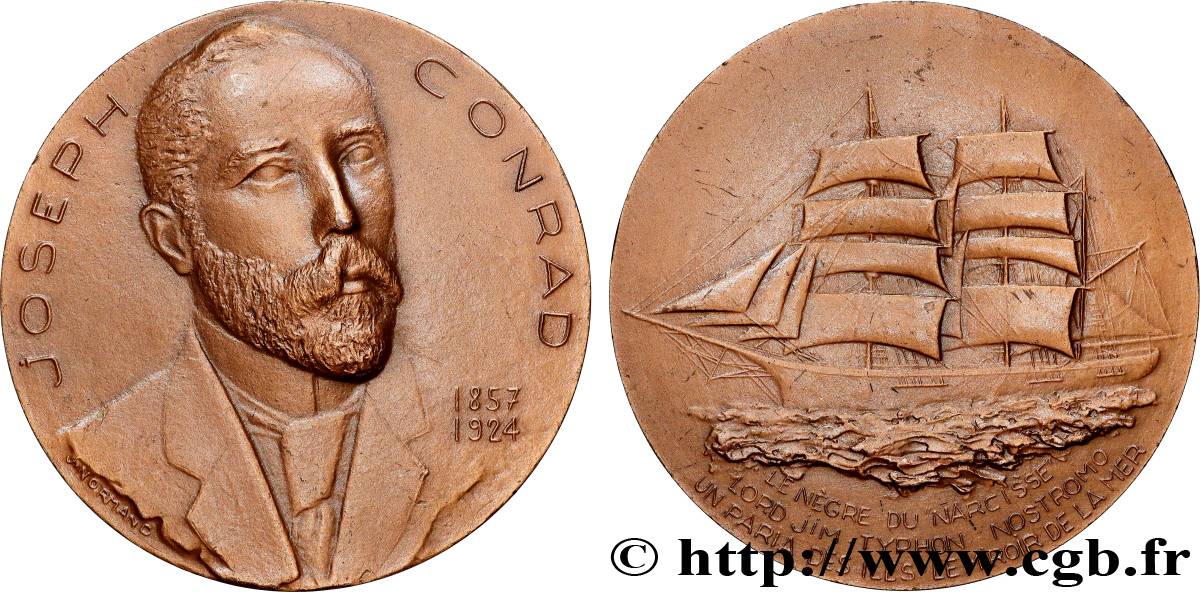 LITTÉRATURE : ÉCRIVAINS/ÉCRIVAINES - POÈTES Médaille, Joseph Conrad SUP