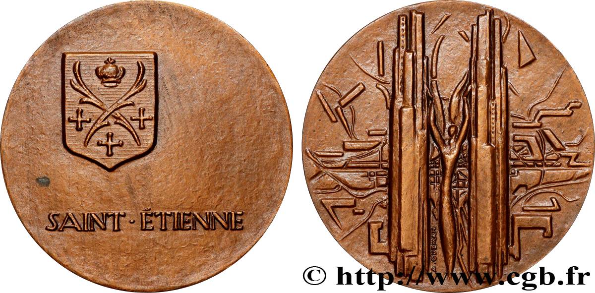 FUNFTE FRANZOSISCHE REPUBLIK Médaille, Saint-Etienne VZ