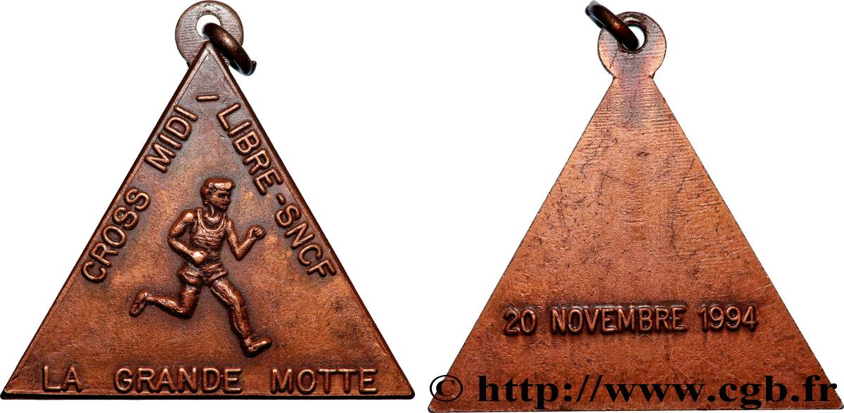 FUNFTE FRANZOSISCHE REPUBLIK Médaille, Cross midi-libre SNCF SS