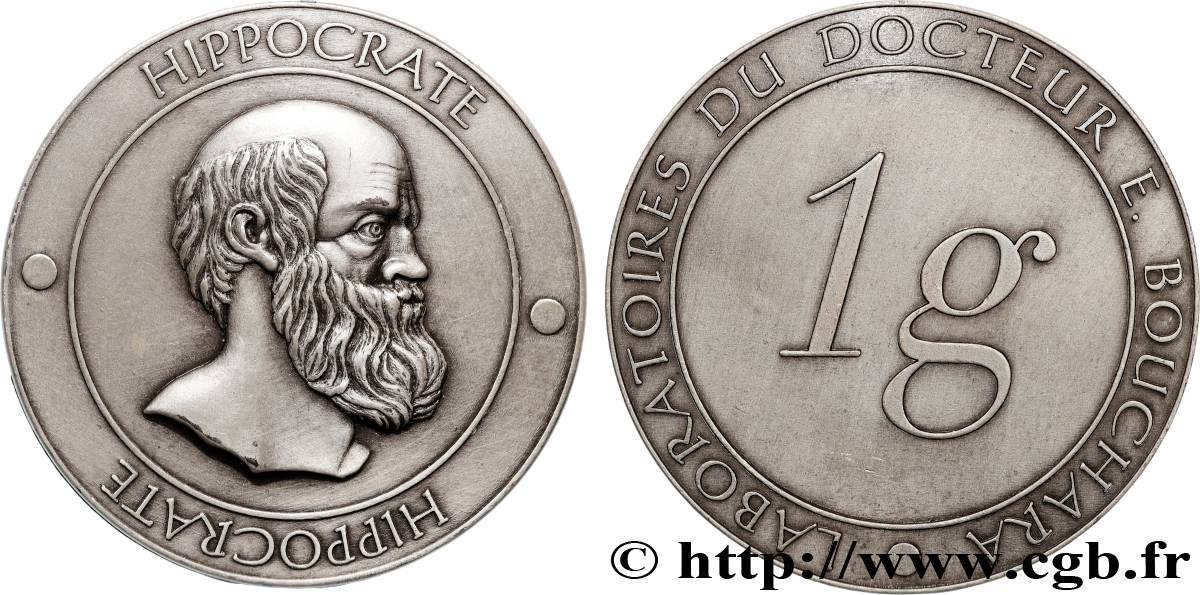 SCIENCES & SCIENTIFIQUES Médaille, Hippocrate, Laboratoire du docteur E. Bouchara SS