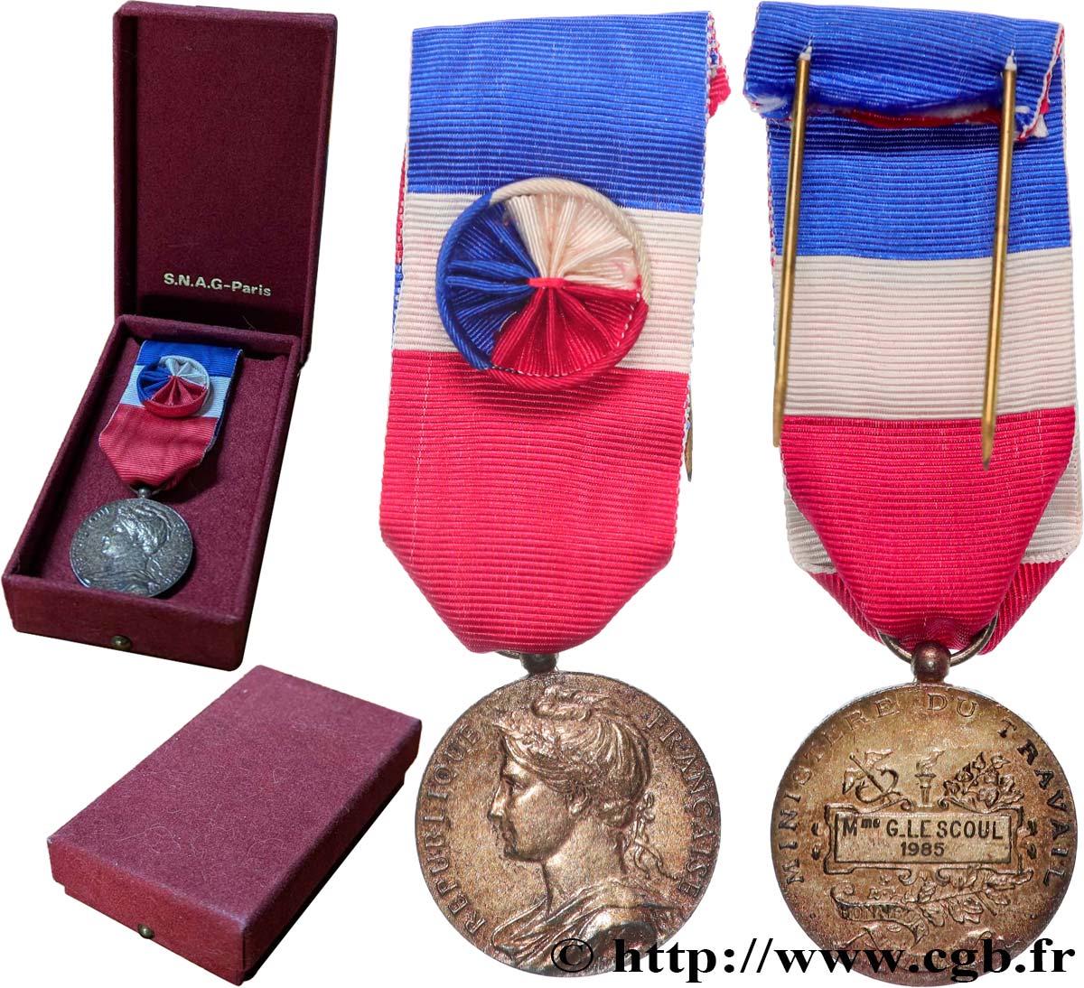 FUNFTE FRANZOSISCHE REPUBLIK Médaille d’honneur du travail, Ministère du travail fVZ