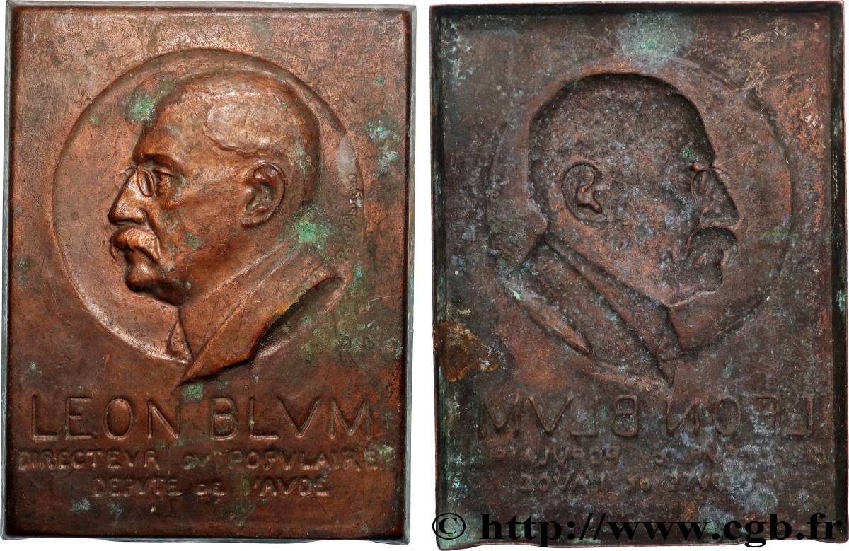 DRITTE FRANZOSISCHE REPUBLIK Plaquette, Léon Blum SS