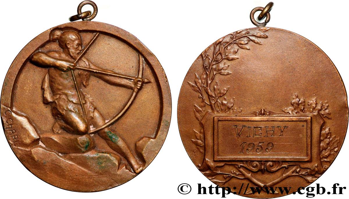 FUNFTE FRANZOSISCHE REPUBLIK Médaille de tir SS/fVZ