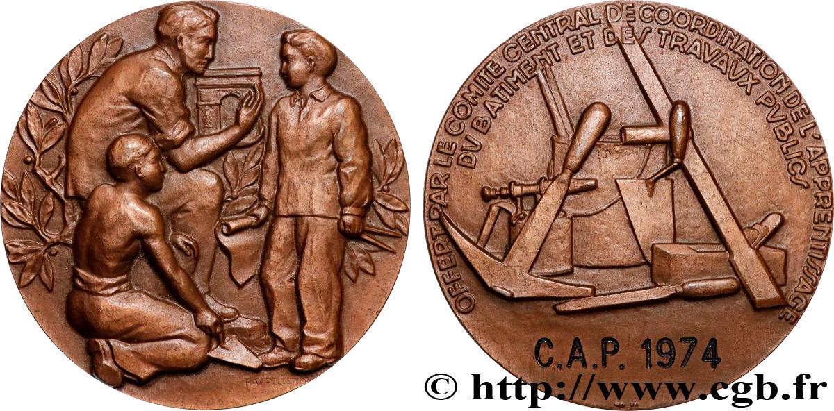 FUNFTE FRANZOSISCHE REPUBLIK Médaille, Travail et Étude, CAP fVZ