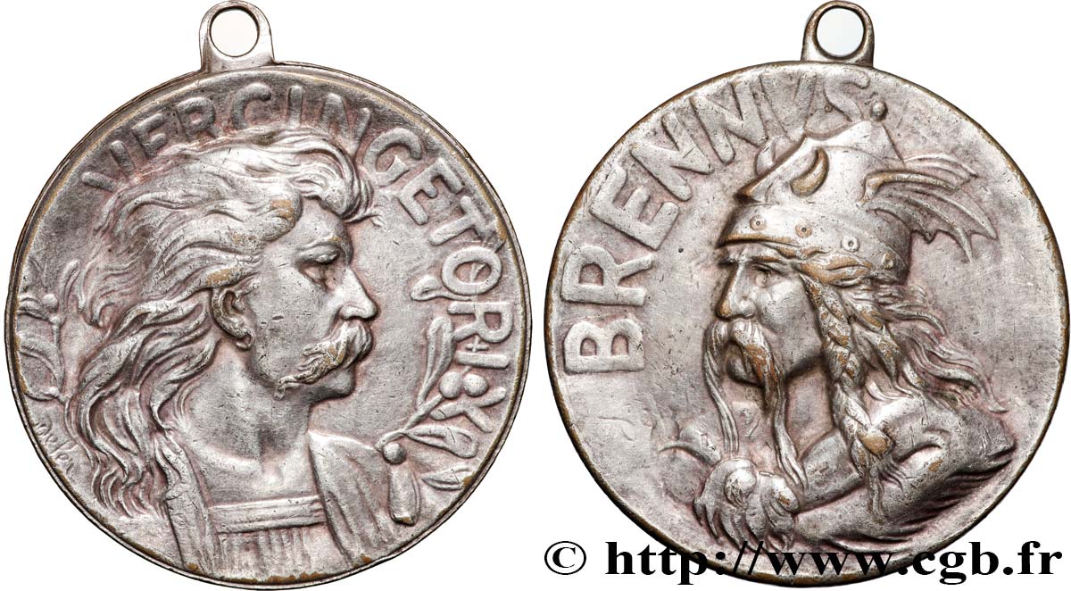 PERSONNAGES CELEBRES Médaille, Vercingétorix et Brennos MBC