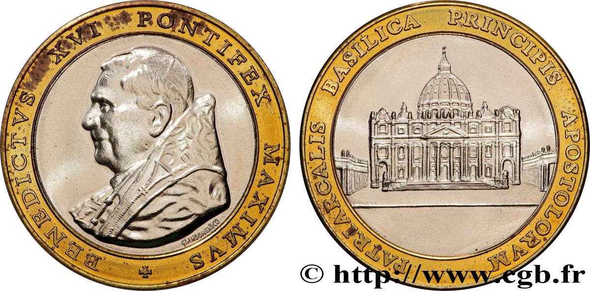 VATICAN ET ÉTATS PONTIFICAUX Médaille, Élection de Benoît XVI TTB+