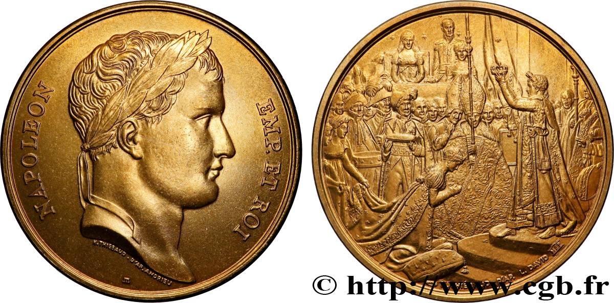 NAPOLEON S EMPIRE Médaille, Sacre de Joséphine, refrappe AU