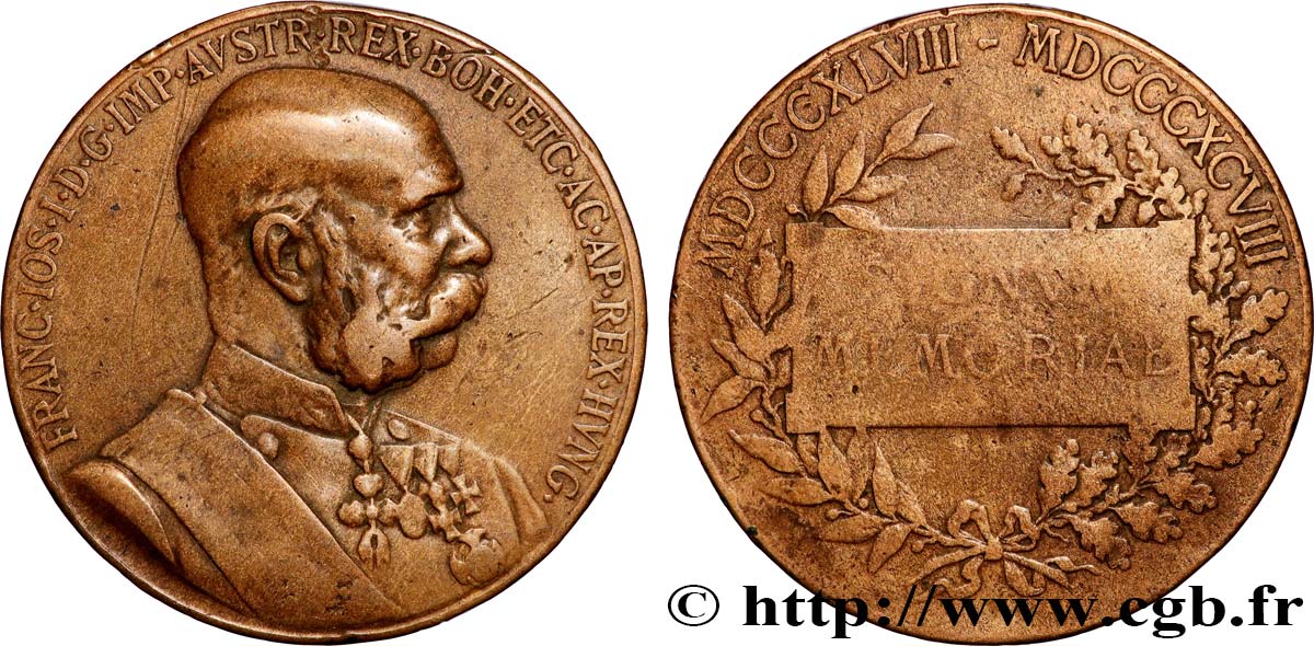 AUSTRIA - FRANCISCO JOSÉ I Médaille du jubilé, Signum memoriae BC+/BC