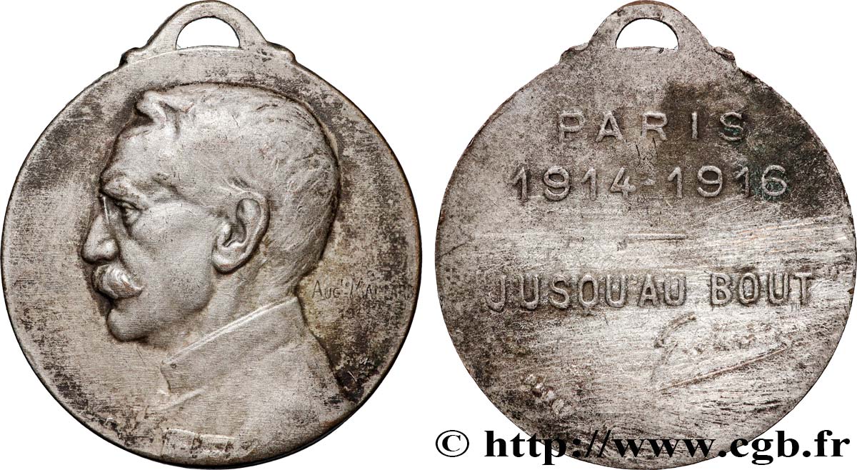 III REPUBLIC Médaille “Jusqu’au bout” du général Gallieni VF