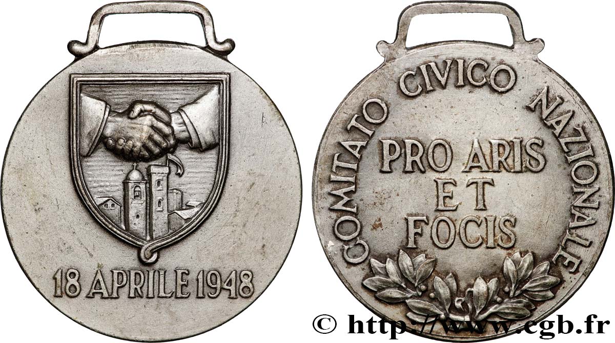 ITALY Médaille, Comité civique national AU