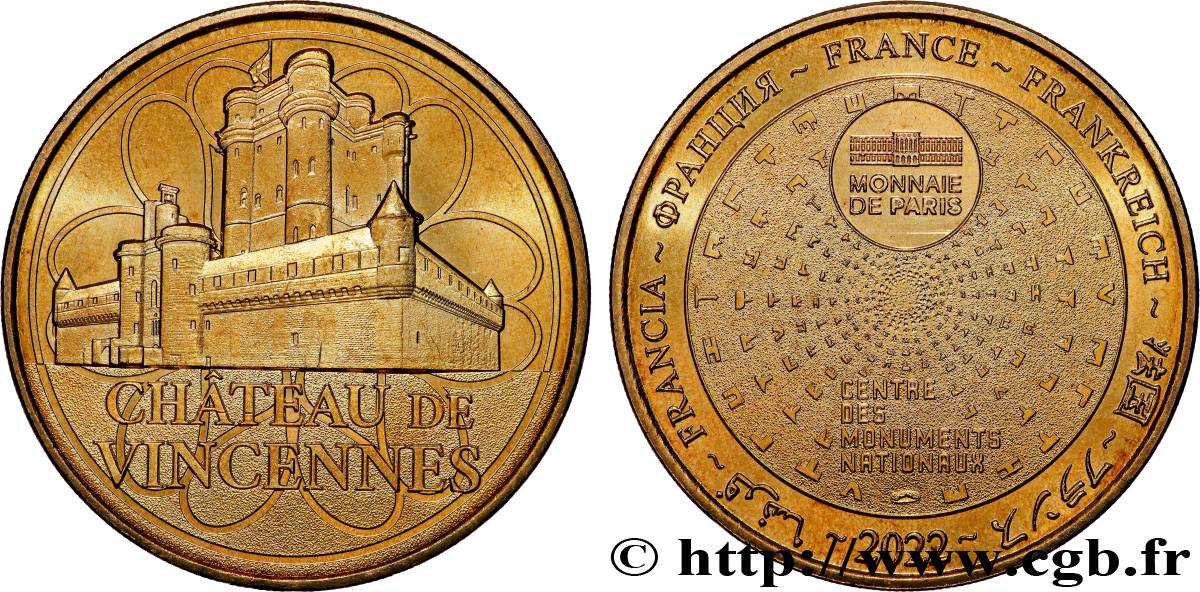 TOURISTIC MEDALS Médaille, Château de Vincennes AU