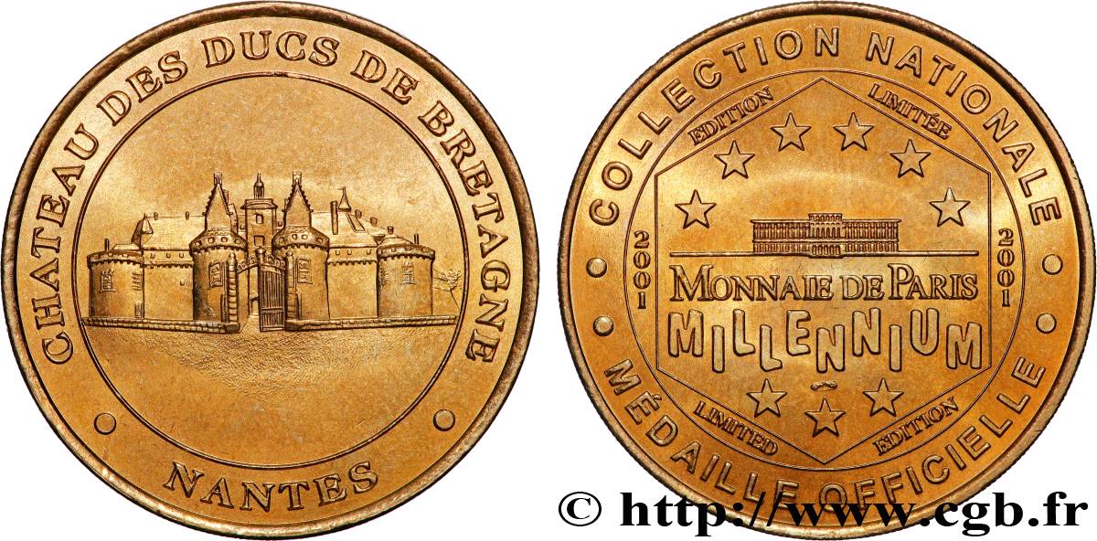 TOURISTIC MEDALS Médaille, Château des ducs de Bretagne, Nantes AU