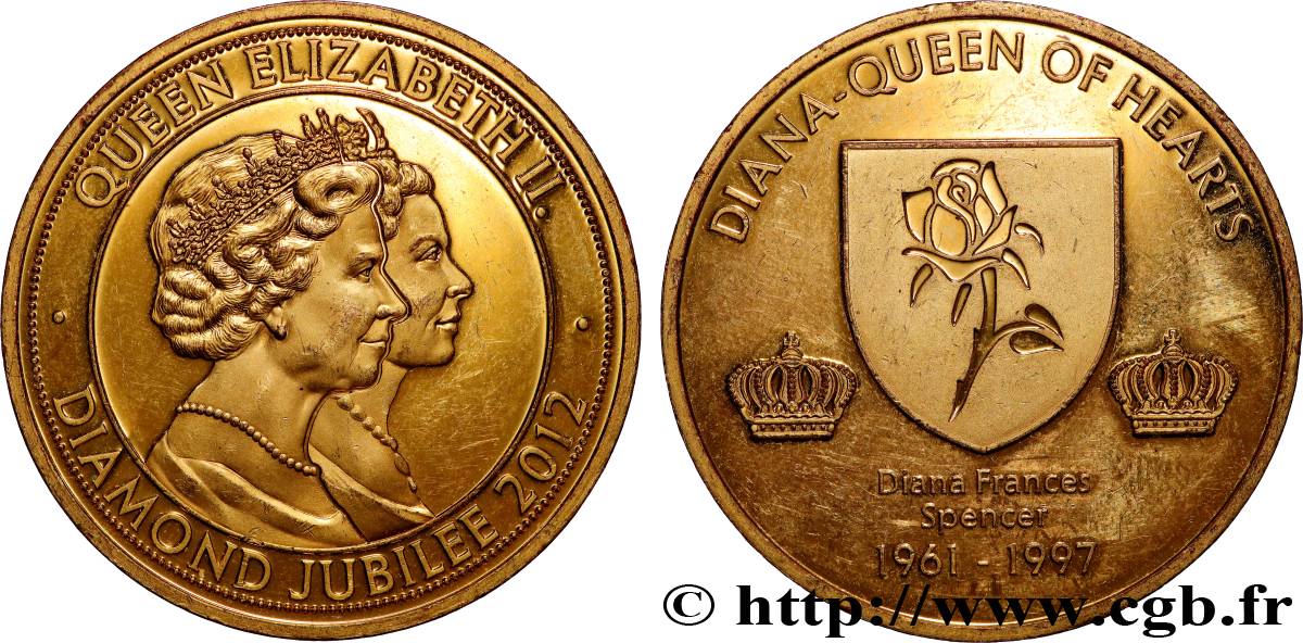 GREAT-BRITAIN - ELIZABETH II Médaille, Reine Elizabeth II, jubilé de diamant AU