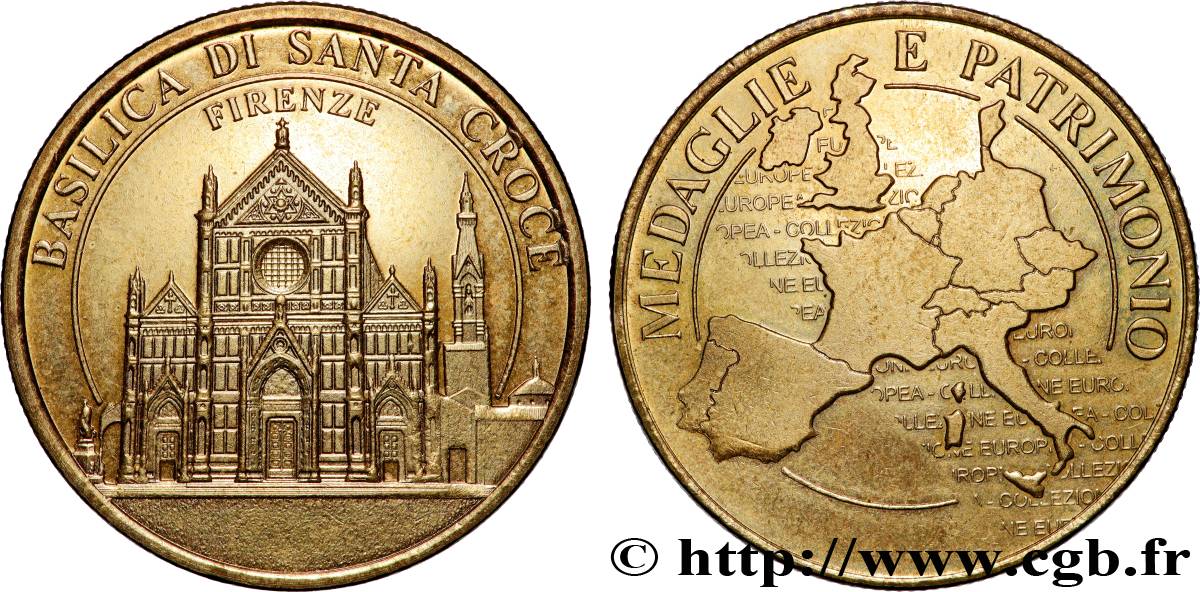 BUILDINGS AND HISTORY Médaille touristique, Basilique Sainta Croce de Florence XF