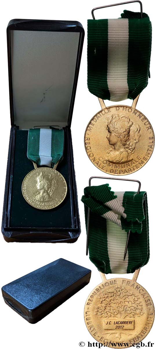 CINQUIÈME RÉPUBLIQUE Médaille d’Honneur communale, régionale, départementale SUP