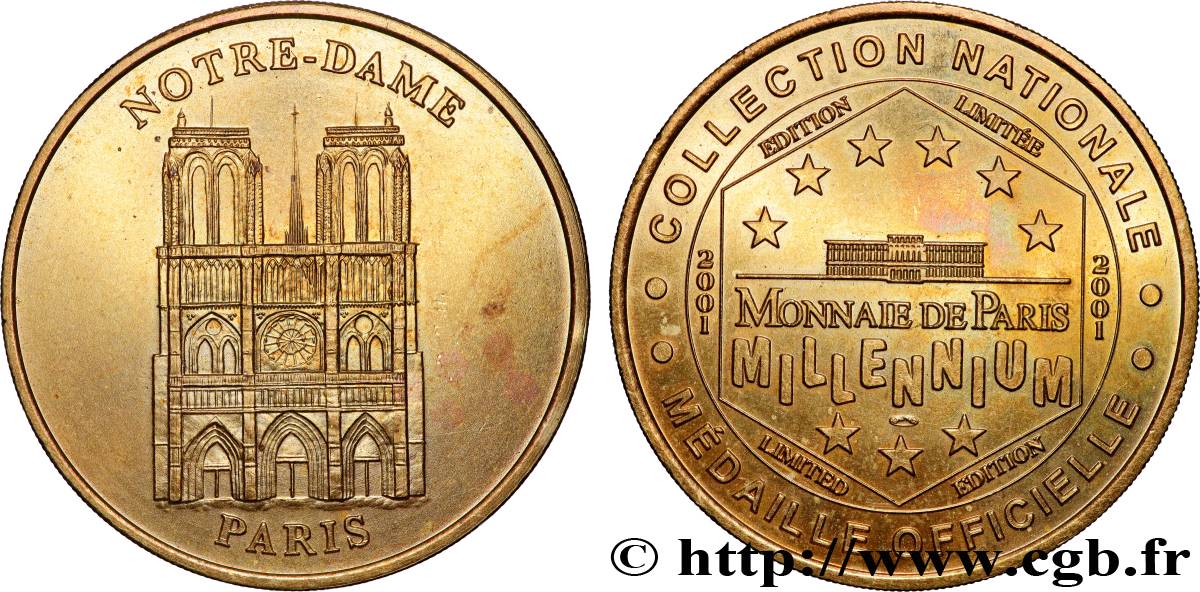 MÉDAILLES TOURISTIQUES Médaille touristique, Notre-Dame de Paris TTB+