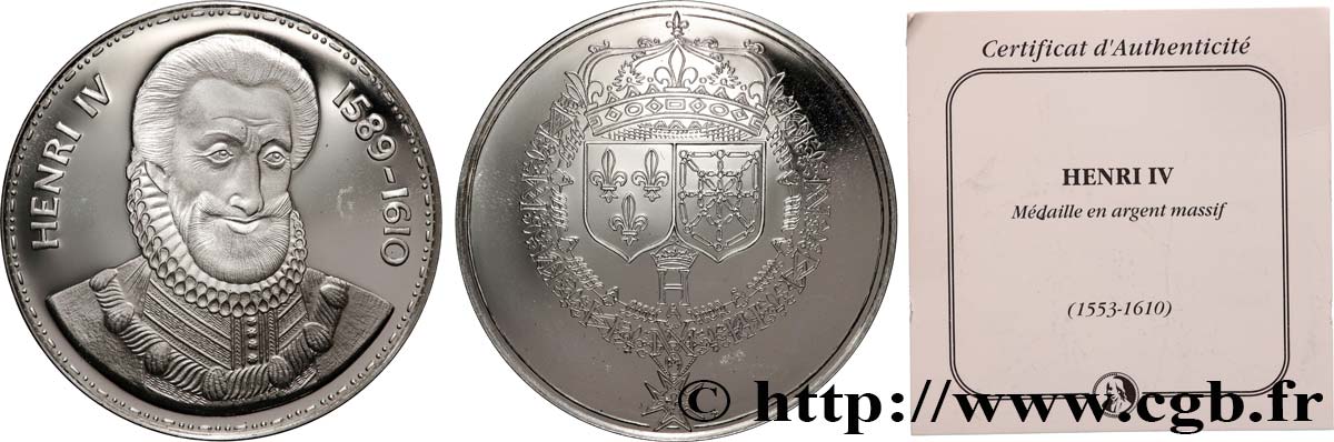 COLLECTION ROIS & REINES DE FRANCE Médaille, Henri IV Proof set