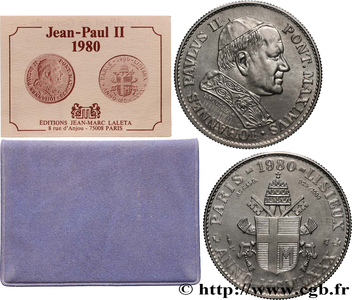 JEAN-PAUL II (Karol Wojtyla) Médaille module 20 Francs, visite en France de Jean-Paul II fST