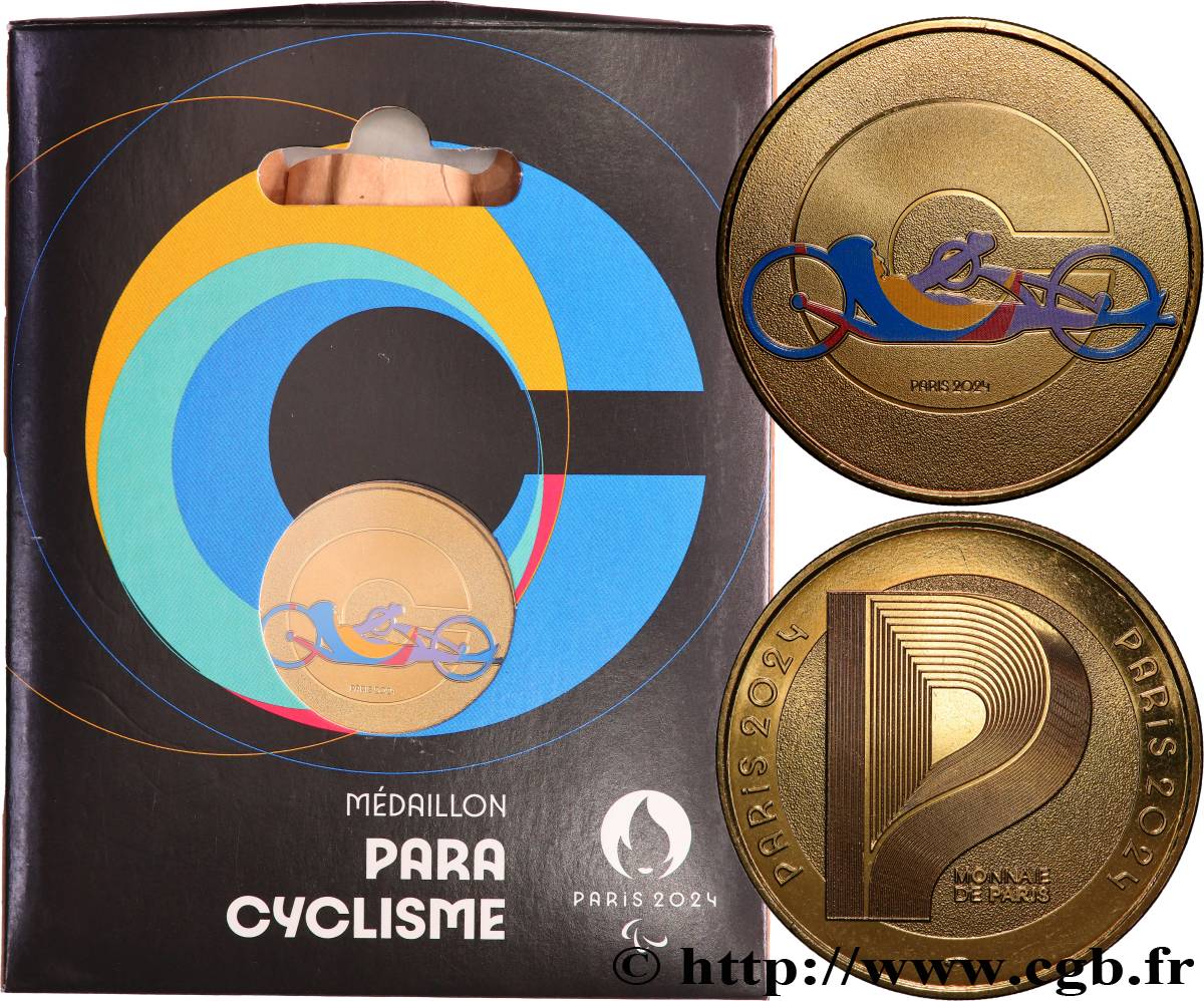 QUINTA REPUBBLICA FRANCESE Médaille, Paracyclisme, Paralympiques Paris 2024 MS