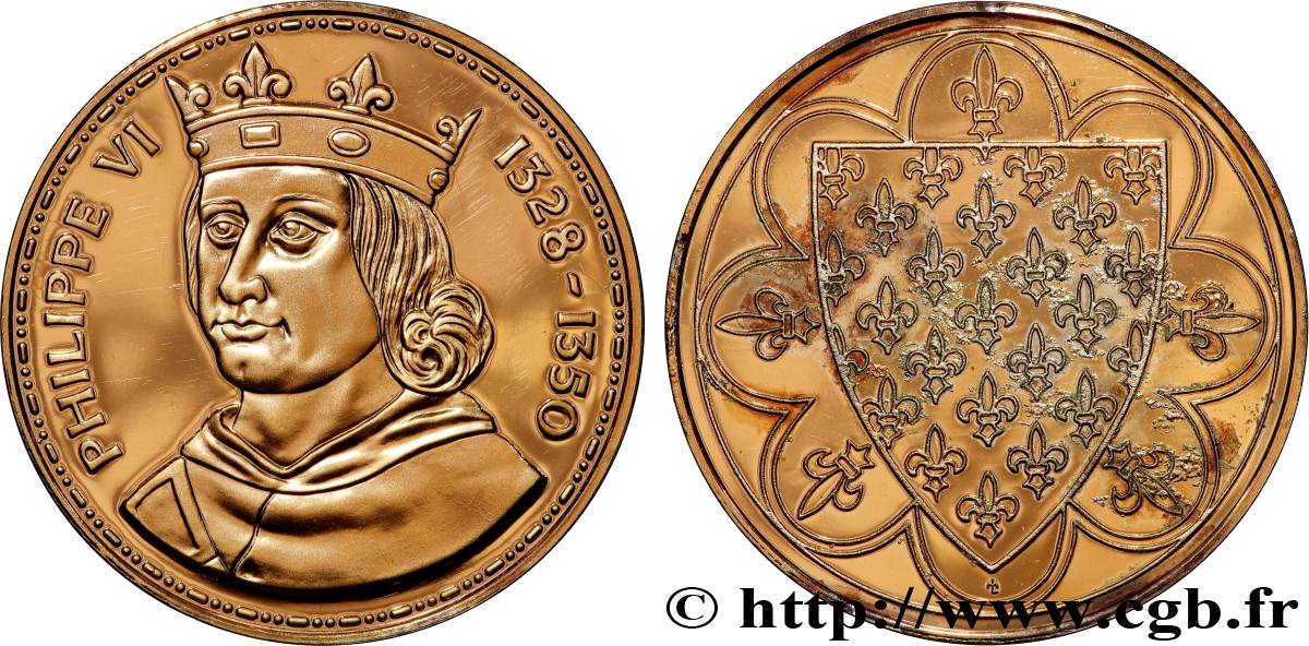 COLLECTION ROIS & REINES DE FRANCE Médaille, Philippe VI  Proof set