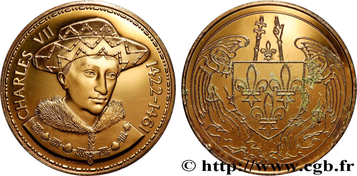 COLLECTION KINGS & QUEENS OF FRANCE Médaille, Charles VII  Proof set