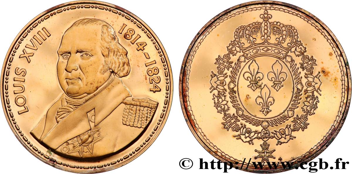 COLLECTION KINGS & QUEENS OF FRANCE Médaille, Louis XVIII Proof set