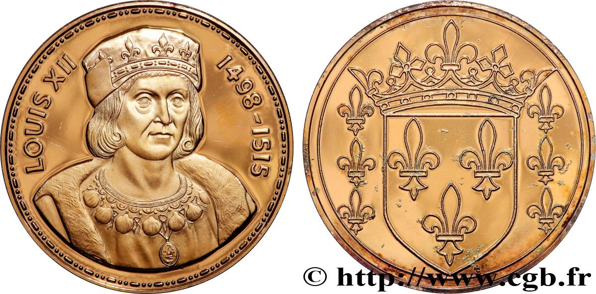 COLLECTION ROIS & REINES DE FRANCE Médaille, Louis XII Proof set