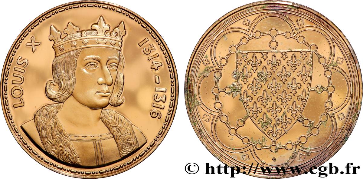 COLLECTION KINGS & QUEENS OF FRANCE Médaille, Louis X Proof set