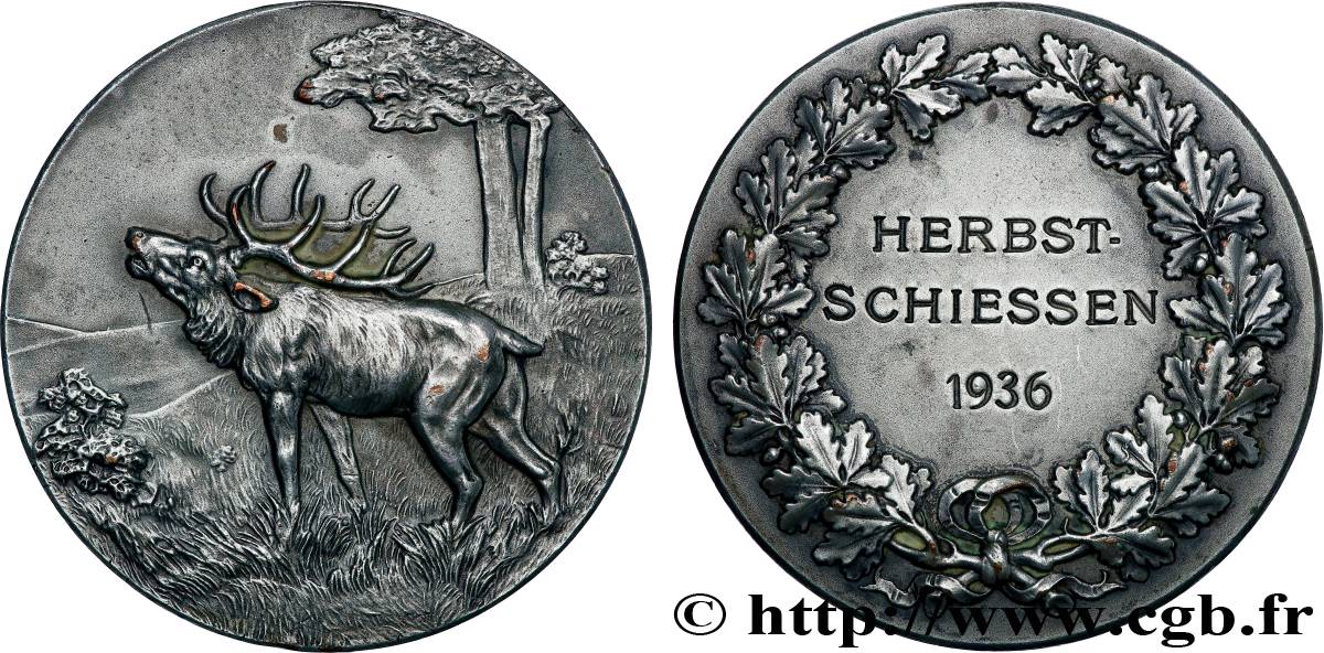 ALLEMAGNE Médaille de tir, Cerf TTB