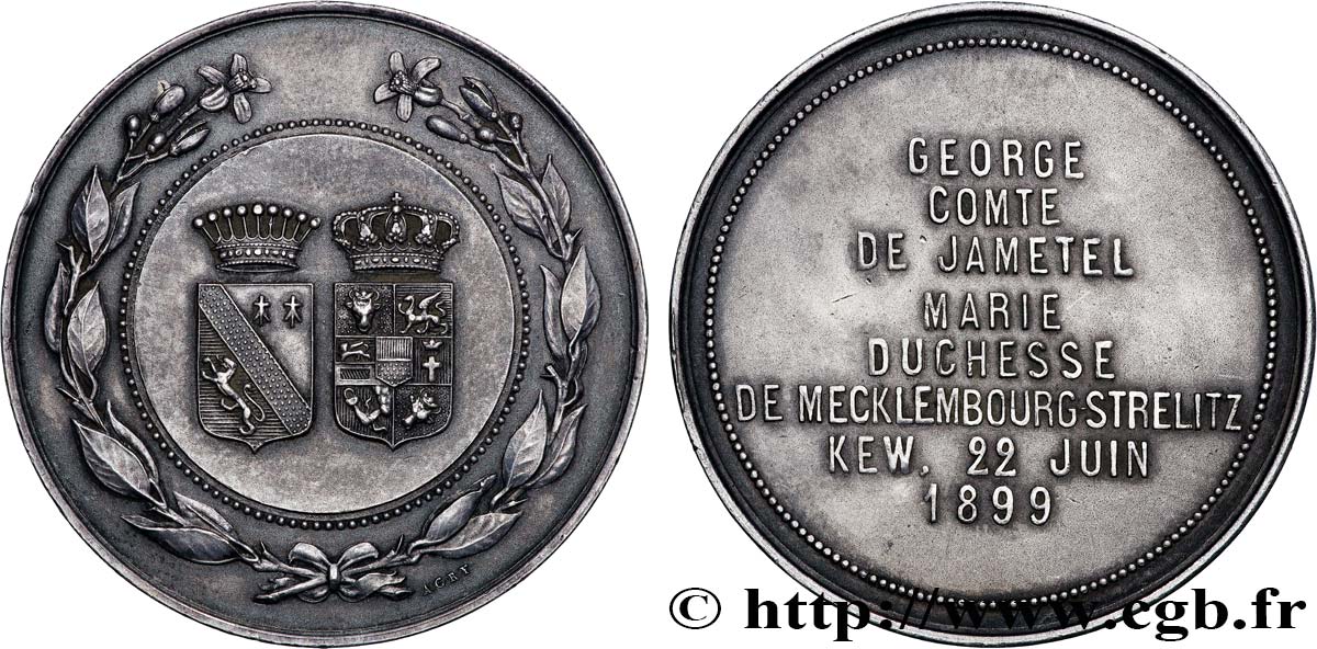 AMOUR ET MARIAGE Médaille de mariage TTB+