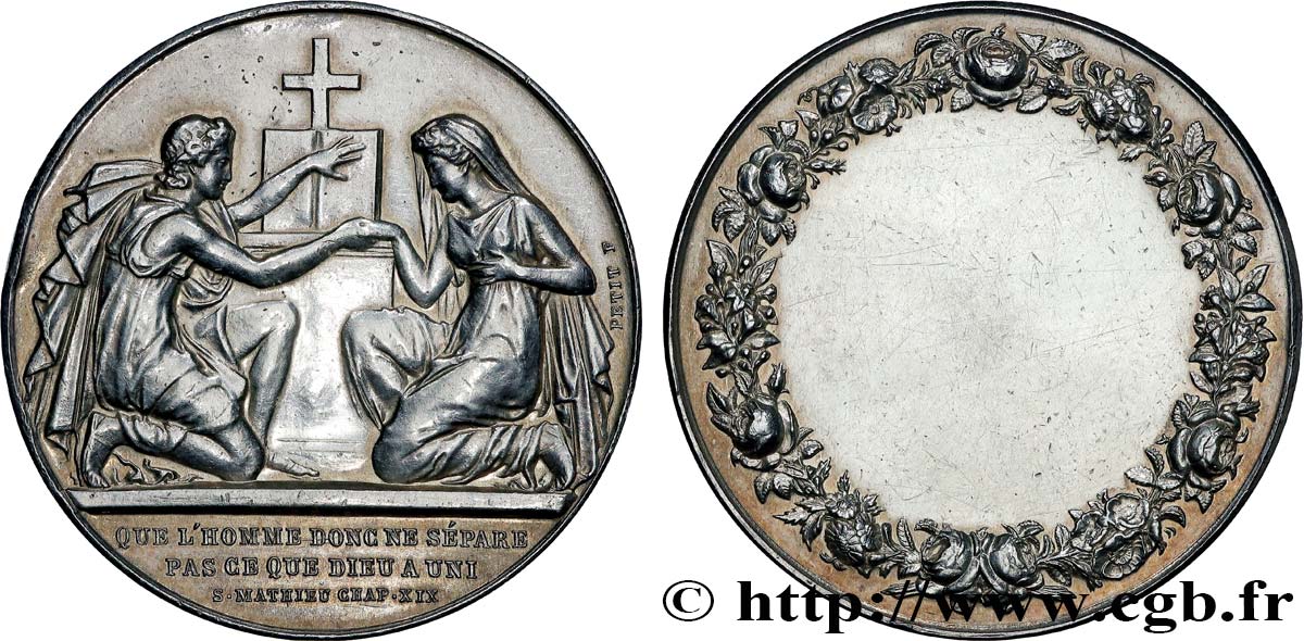 AMOUR ET MARIAGE Médaille de mariage AU