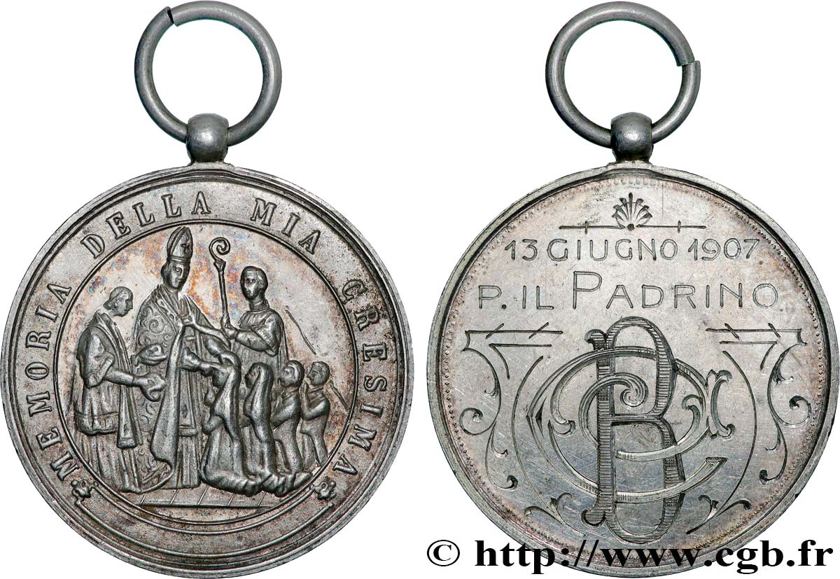 ITALIE - ROYAUME D ITALIE - VICTOR-EMMANUEL III Médaille, Confirmation TTB