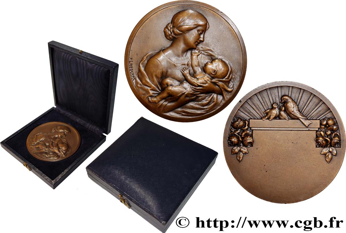 III REPUBLIC Médaille de naissance AU