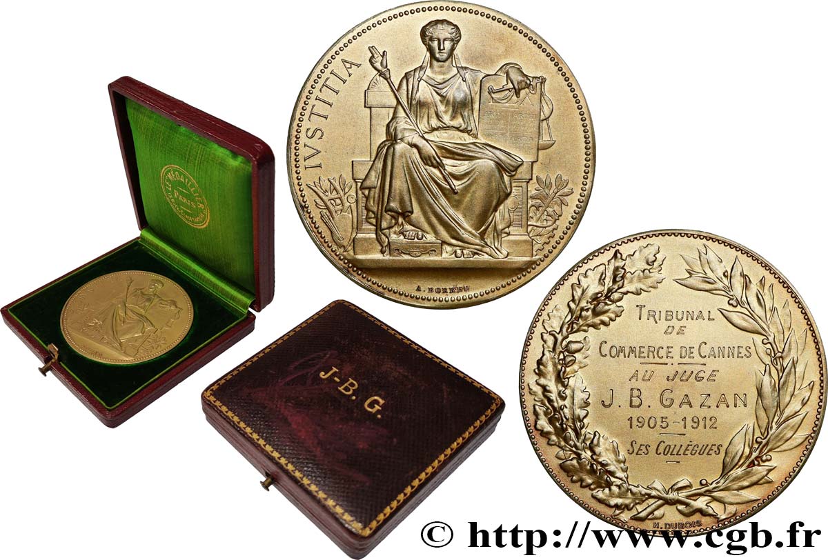 TROISIÈME RÉPUBLIQUE Médaille, Tribunal de commerce, Juge SUP