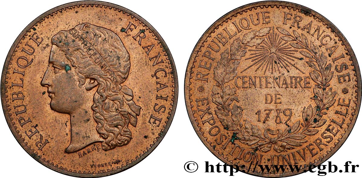 TROISIÈME RÉPUBLIQUE Médaille, Centenaire de 1789 TTB+